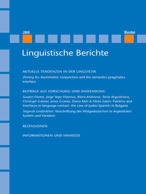 cover image of Linguistische Berichte Heft 280